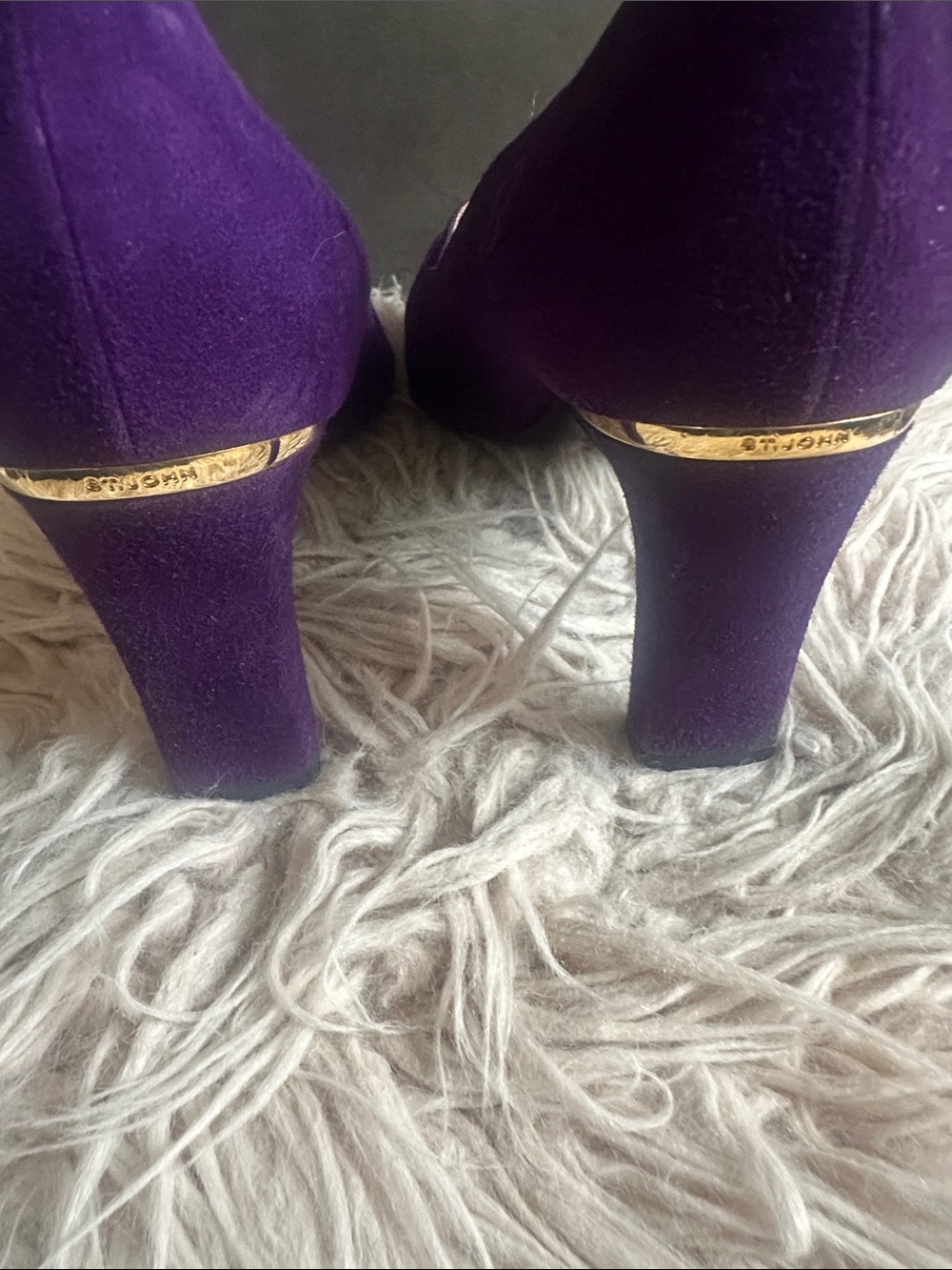 St. John Purple Suede Mary Jane Heels - Picture 5 of 6